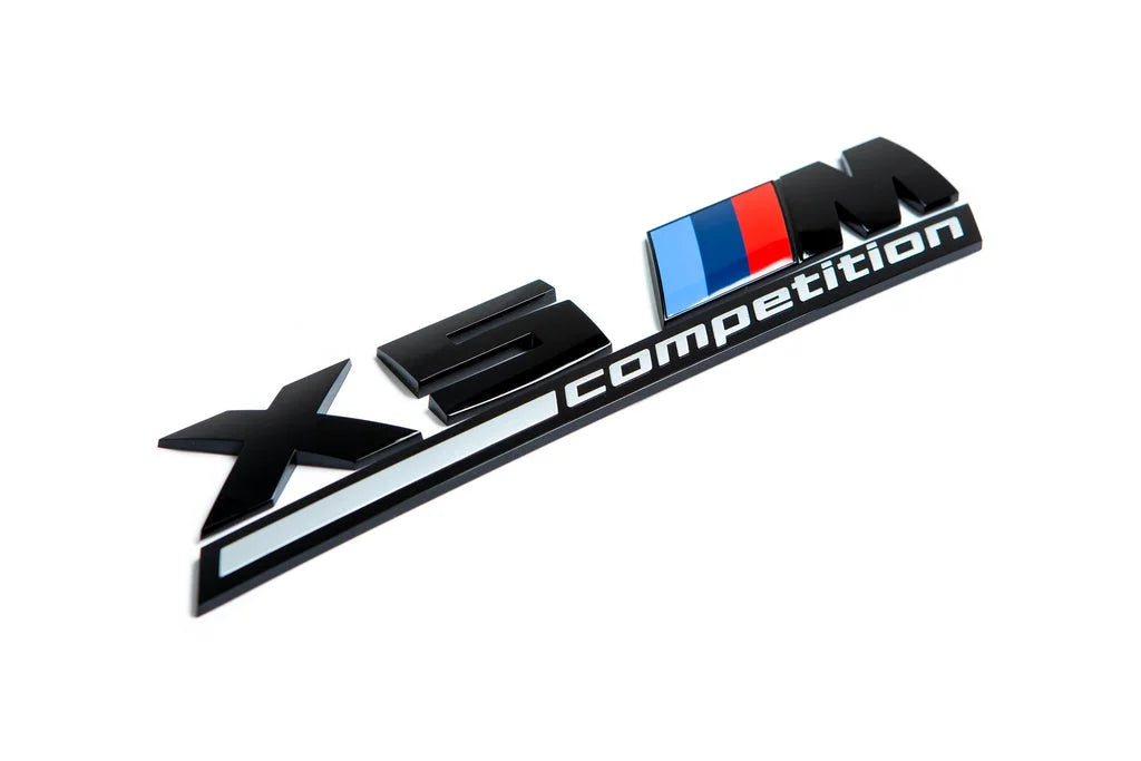 BMW F95 X5M Competition Trunk Emblem - Gloss Black