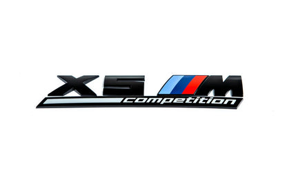 BMW F95 X5M Competition Trunk Emblem - Gloss Black