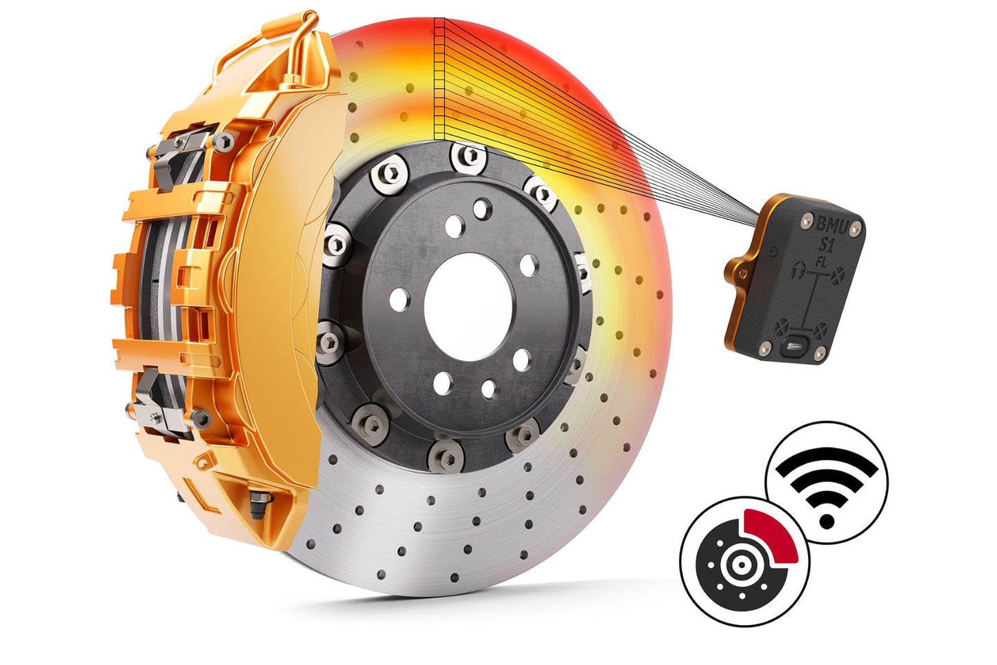 CANchecked BMU01 Brake Temperature Single Replacement Monitor - Wireless