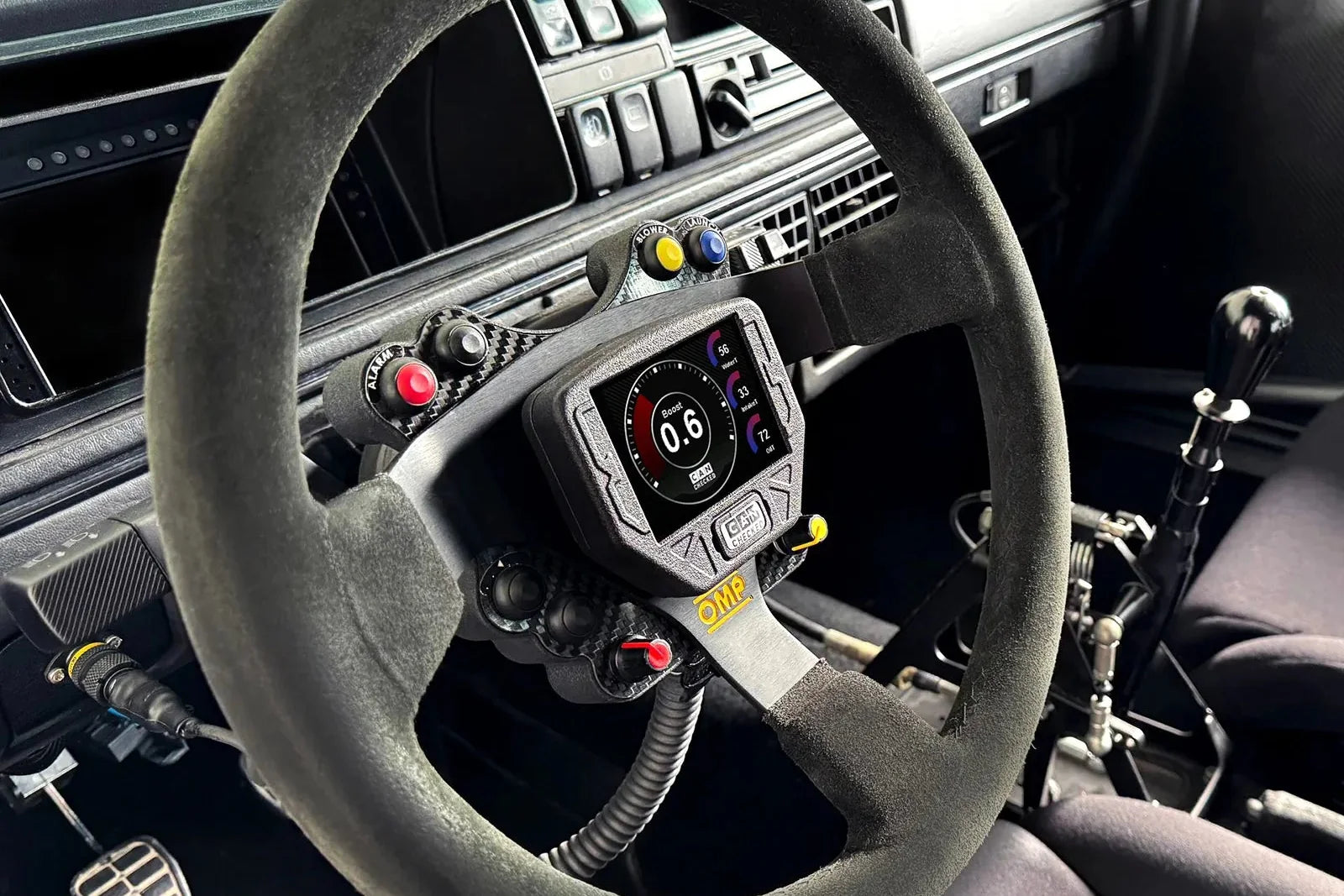 CANchecked SWD32 Multi Function Display | 3.2" Gen2 - For Flat Face Race Steering Wheels