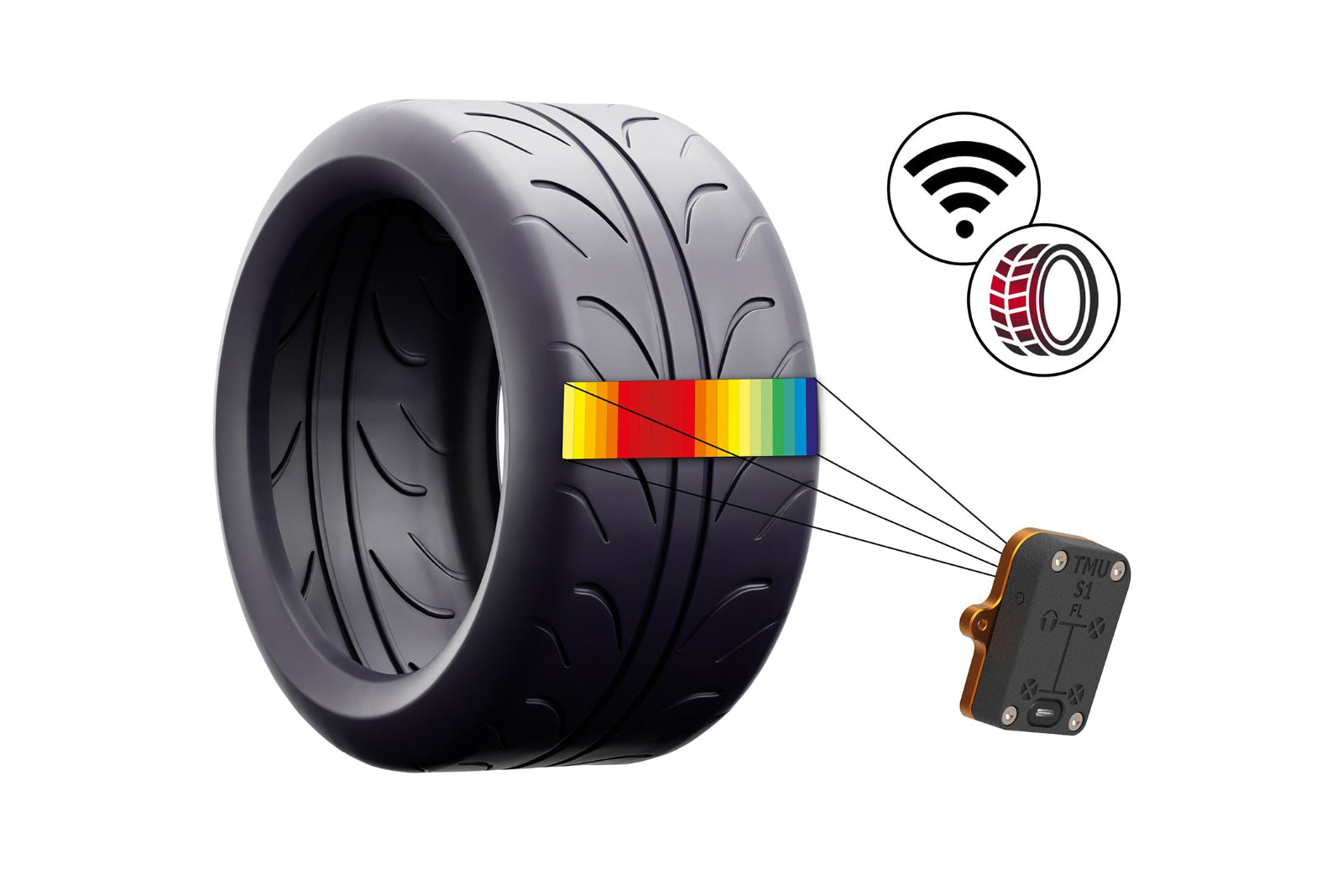CANchecked TMU01 Tire Temperature Single Replacement Monitor - Wireless