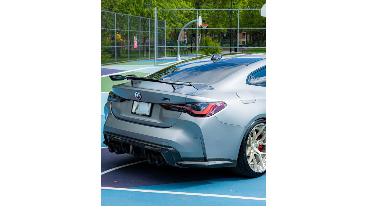 NWCarbon Haus G8X Dry Carbon Fiber Rear OEM Style Replacement Bumper Splitters