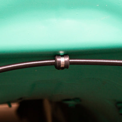 Chase Bays Brake Line Relocation - BMW E30 inBay with OEMC-Brakes-Silicon Valley Bimmer