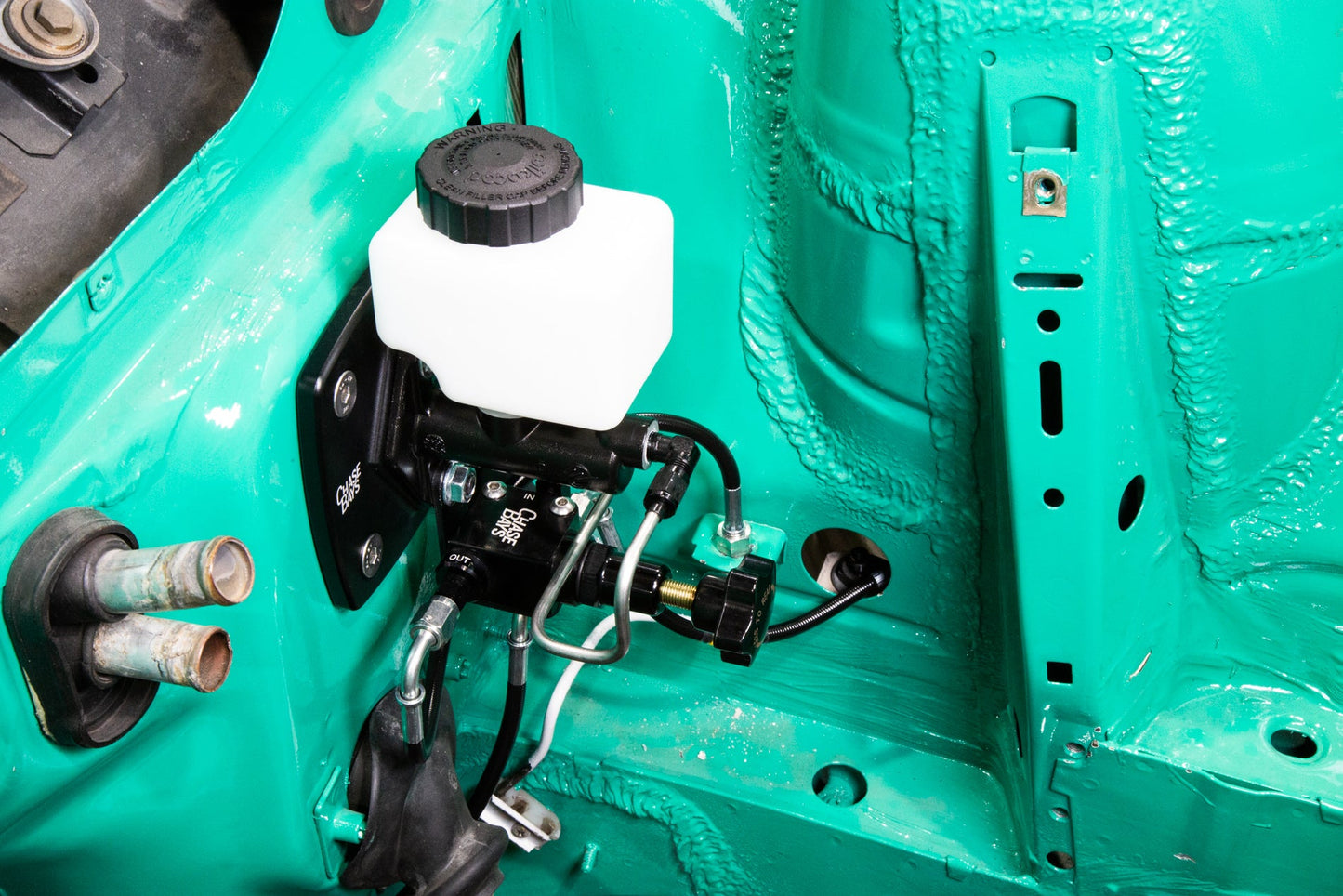 Chase Bays Brake Line Relocation for BMW E30 with Single Piston Brake Booster Delete-Brakes-Silicon Valley Bimmer