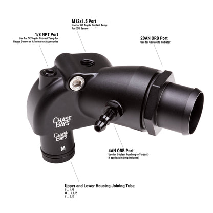 Chase Bays Compact Upper Water Neck - Toyota 1JZ-GTE | 2JZ-GTE-Performance-Silicon Valley Bimmer