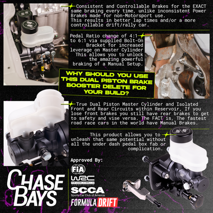 Chase Bays Dual Piston Brake Booster Delete with Bolt-On 6:1 Pedal Ratio-Brakes-Silicon Valley Bimmer