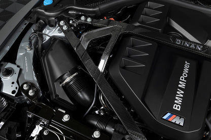 Dinan Gloss Carbon Fiber Strut Tower Brace - 2021-2026 BMW M2/M3/M4-Suspension-Silicon Valley Bimmer