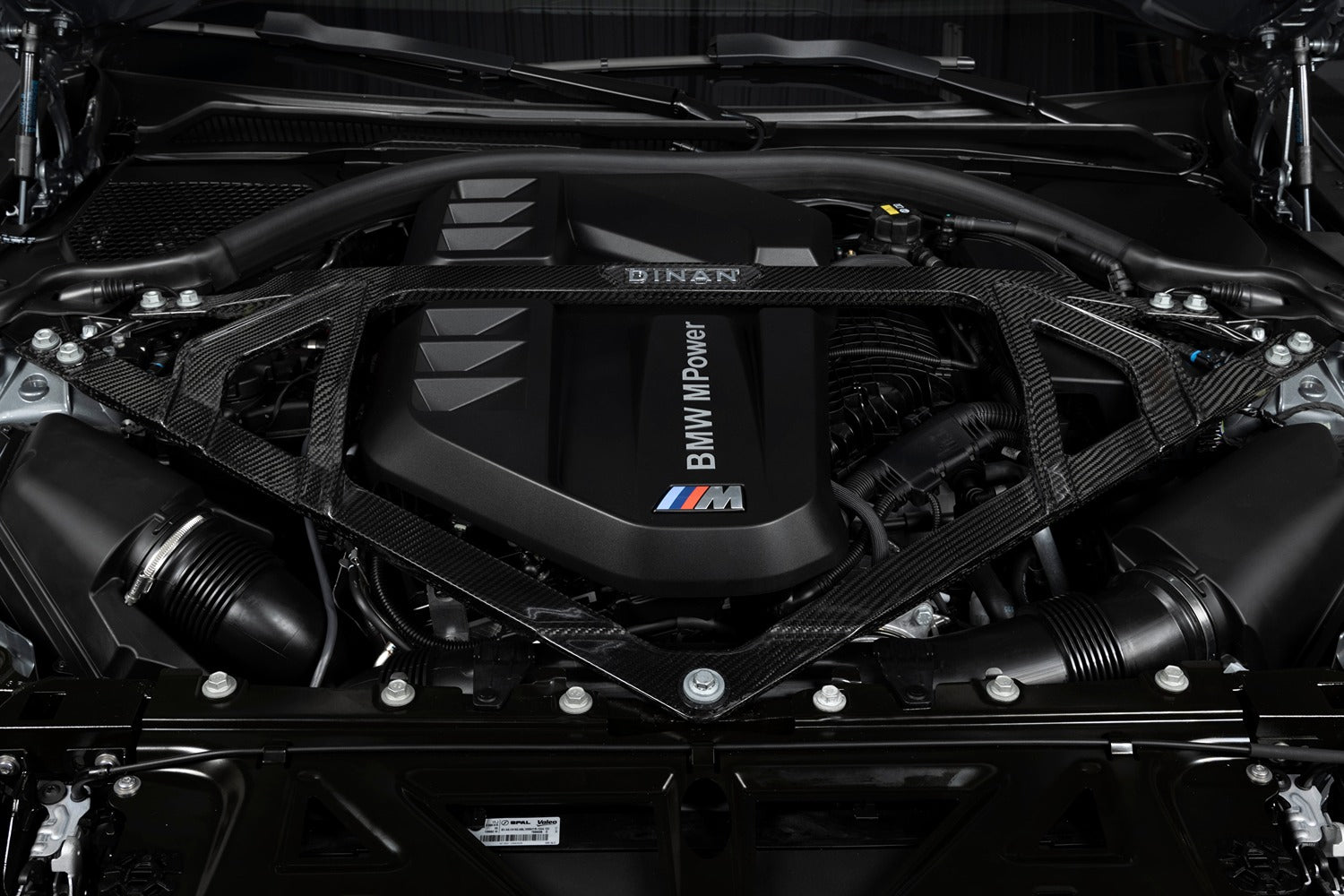 Dinan Gloss Carbon Fiber Strut Tower Brace - 2021-2026 BMW M2/M3/M4-Suspension-Silicon Valley Bimmer