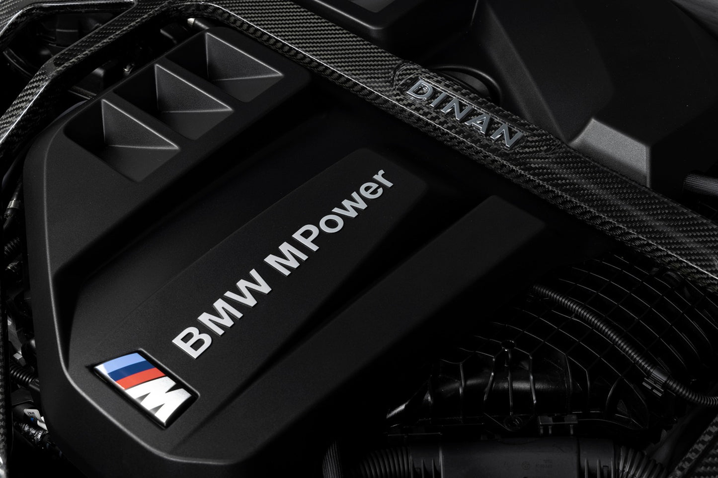 Dinan Gloss Carbon Fiber Strut Tower Brace - 2021-2026 BMW M2/M3/M4-Suspension-Silicon Valley Bimmer