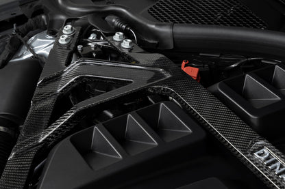 Dinan Gloss Carbon Fiber Strut Tower Brace - 2021-2026 BMW M2/M3/M4-Suspension-Silicon Valley Bimmer