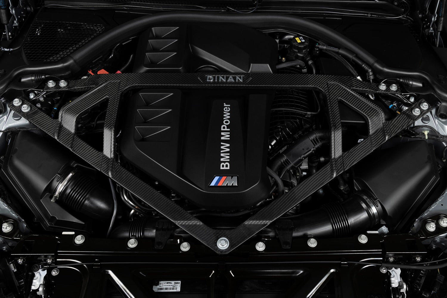 Dinan Matte Carbon Fiber Strut Tower Brace - 2021-2026 BMW M2/M3/M4-Suspension-Silicon Valley Bimmer