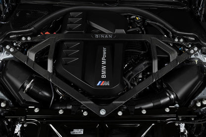 Dinan Matte Carbon Fiber Strut Tower Brace - 2021-2026 BMW M2/M3/M4-Suspension-Silicon Valley Bimmer