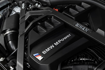Dinan Matte Carbon Fiber Strut Tower Brace - 2021-2026 BMW M2/M3/M4-Suspension-Silicon Valley Bimmer