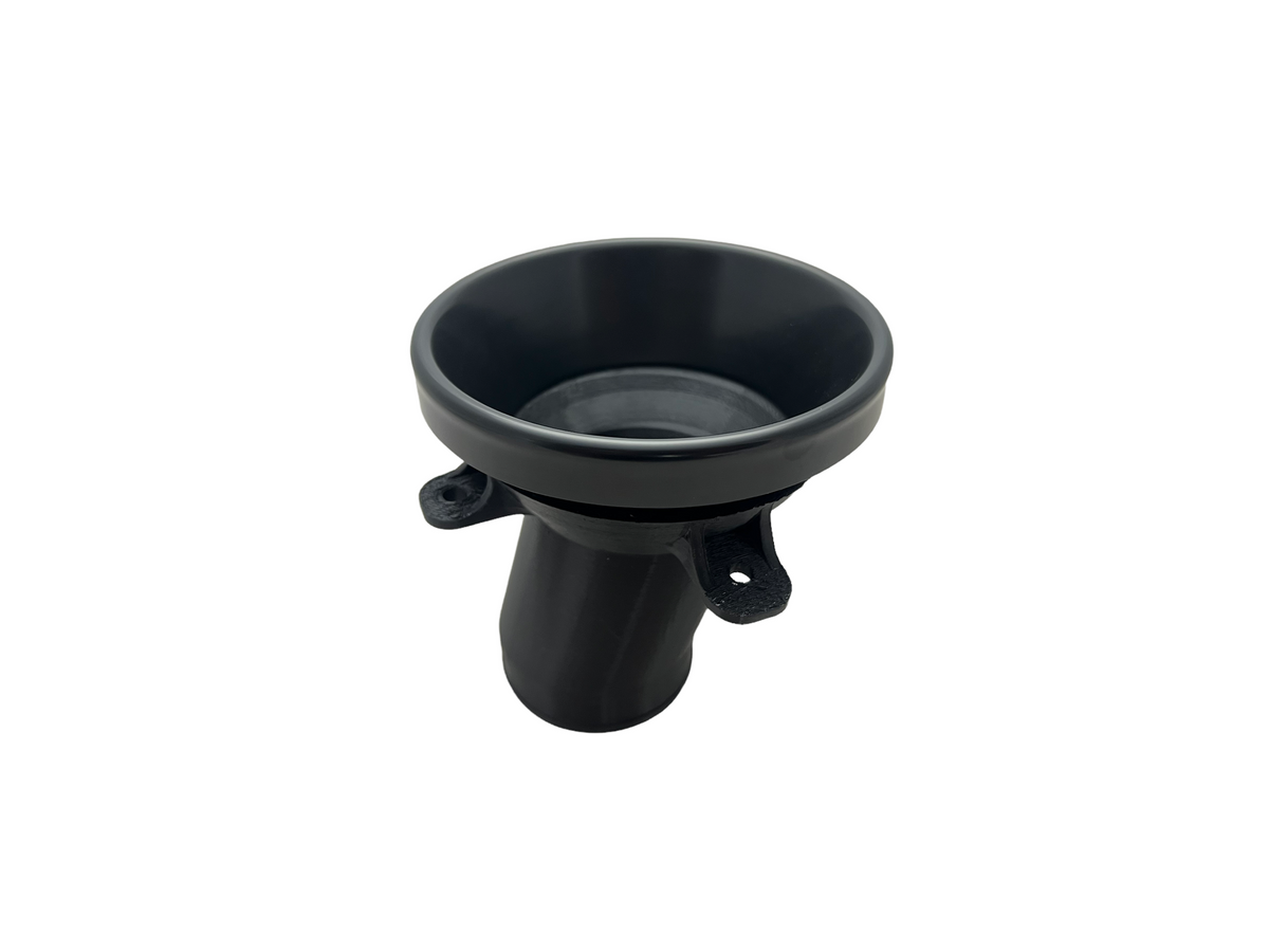 Universal 3-Hole Brake Duct Mount - Air Inlet / Headlight Mount - Single Piece, Black