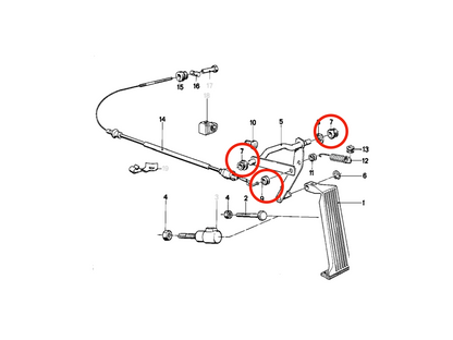 BMW E30 Gas Pedal Bushing Rebuild Kit-Maintenance-Silicon Valley Bimmer