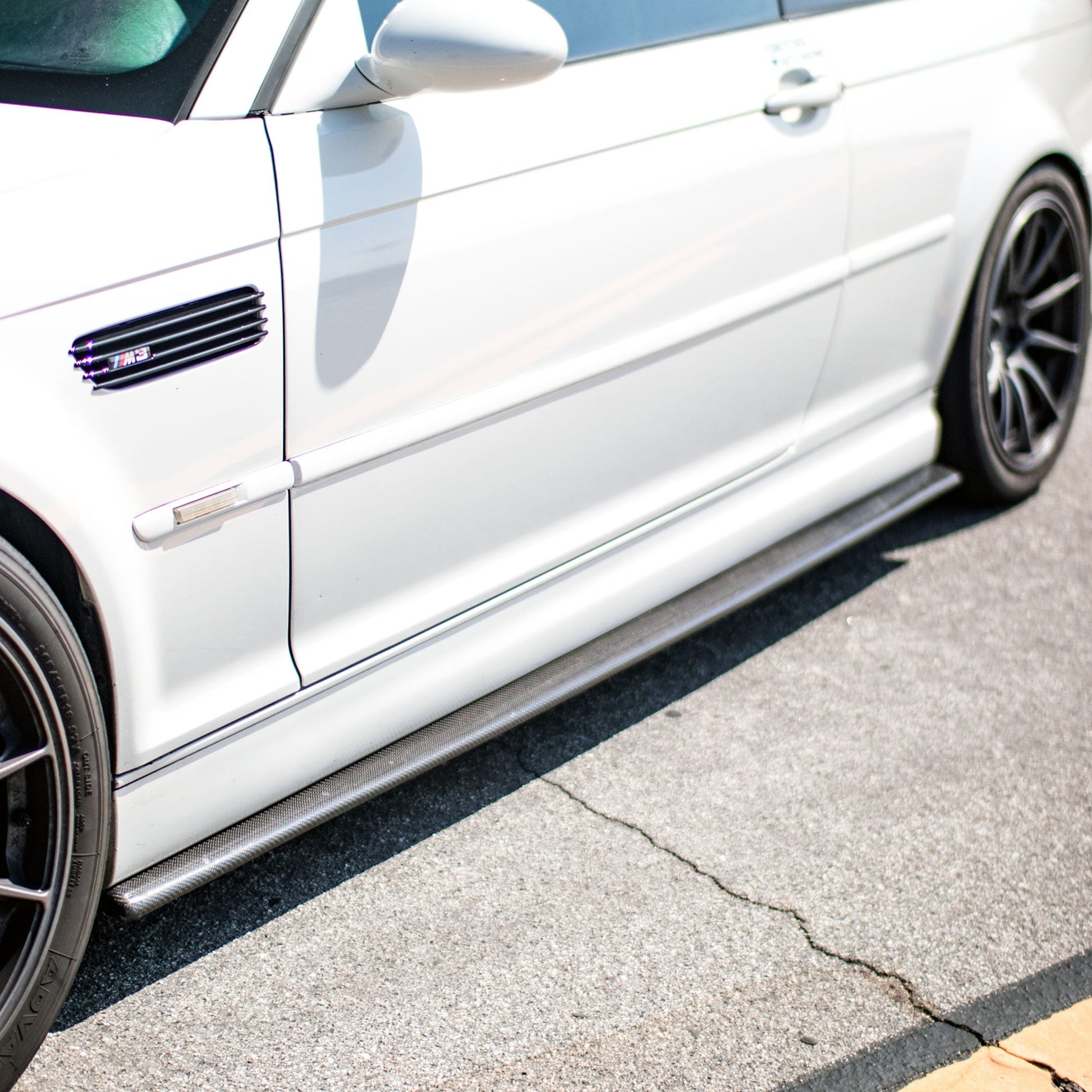 E46 M3 Suvneer Motorsports™ Carbon Fiber Side Skirt Extensions-Exterior-Silicon Valley Bimmer