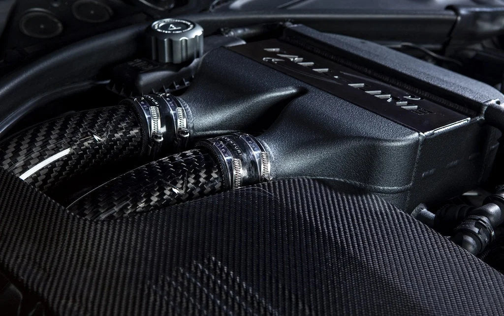 Eventuri BMW F8X M2C M3 M4 S55 Black Carbon Charge Pipe Set - Gloss