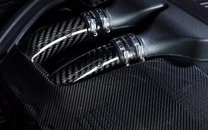 Eventuri BMW F8X M2C M3 M4 S55 Black Carbon Charge Pipe Set - Gloss-Performance-Silicon Valley Bimmer