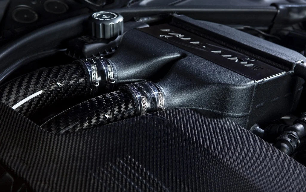 Eventuri BMW F8X M2C M3 M4 S55 Black Carbon Charge Pipe Set - Gloss-Performance-Silicon Valley Bimmer