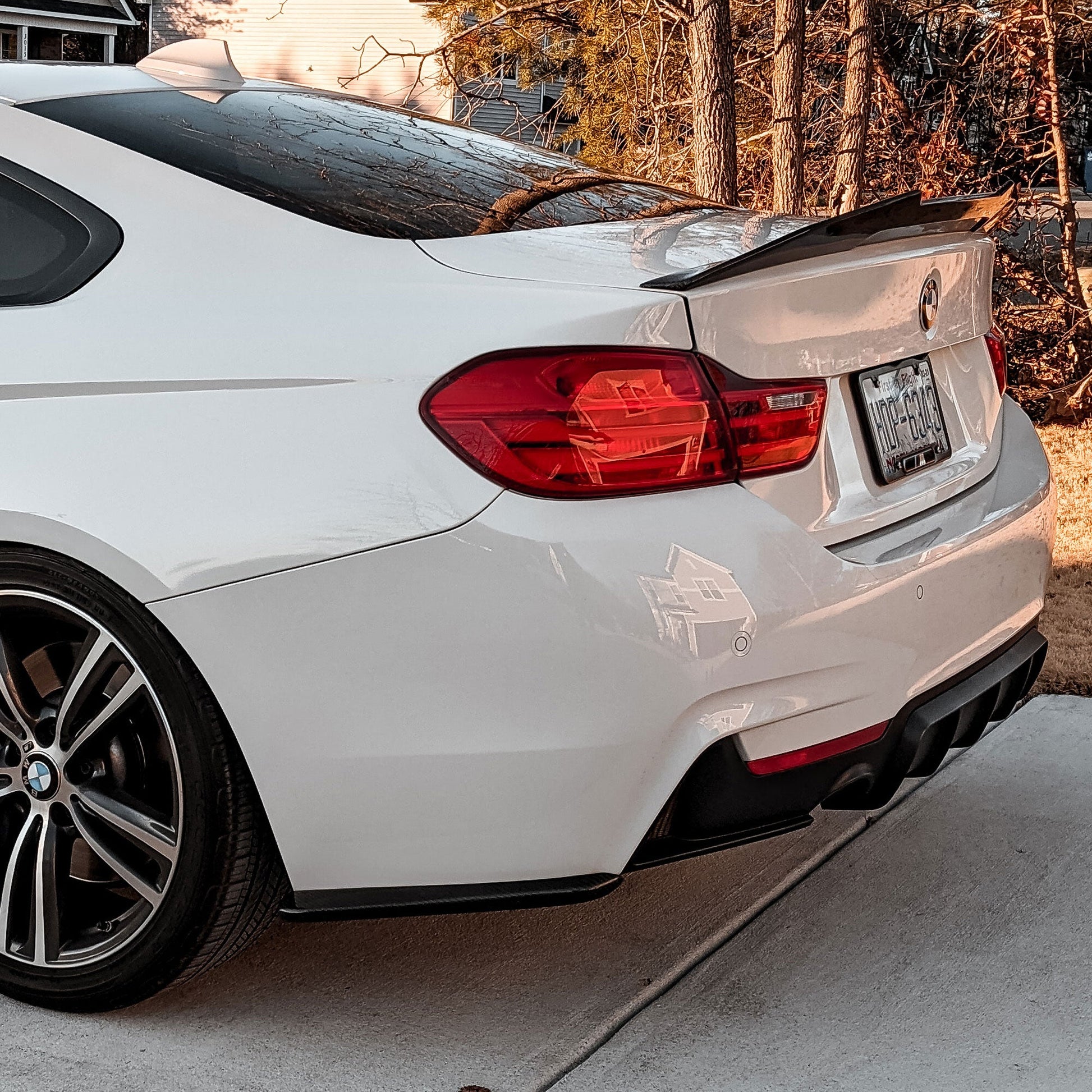 F32 Suvneer Motorsports™ Carbon Fiber Rear Bumper Splitters-Exterior-Silicon Valley Bimmer