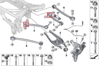 Fall-Line Motorsports G8X M2 / M3 / M4 Rear Upper Control Arm Bearing Set