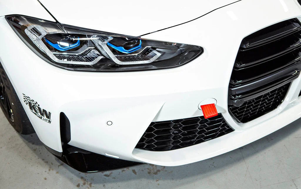 Fall-Line Motorsports G8X M2 / M3 / M4 Tow Strap - Front-Exterior-Silicon Valley Bimmer