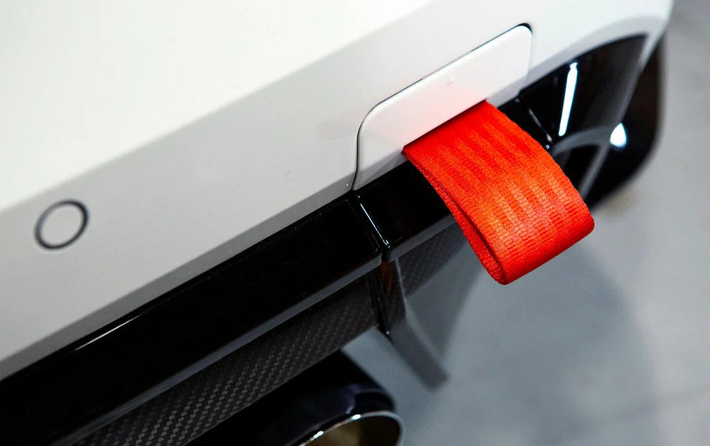 Fall-Line Motorsports G8X M2 / M3 / M4 Tow Strap - Rear-Exterior-Silicon Valley Bimmer
