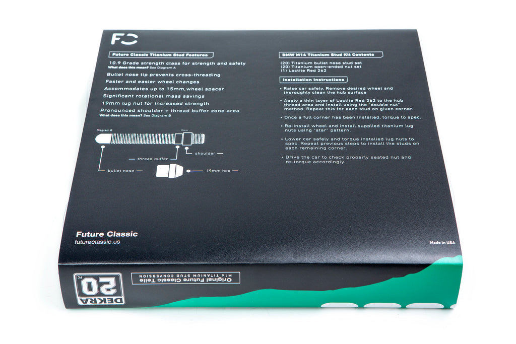 Future Classic - M14x1.25 Titanium Stud Conversion Kit - 80mm-Wheels-Silicon Valley Bimmer