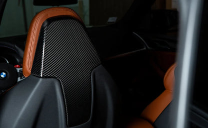 AutoTecknic F9X X3M / X4M Dry Carbon Seat Back Cover