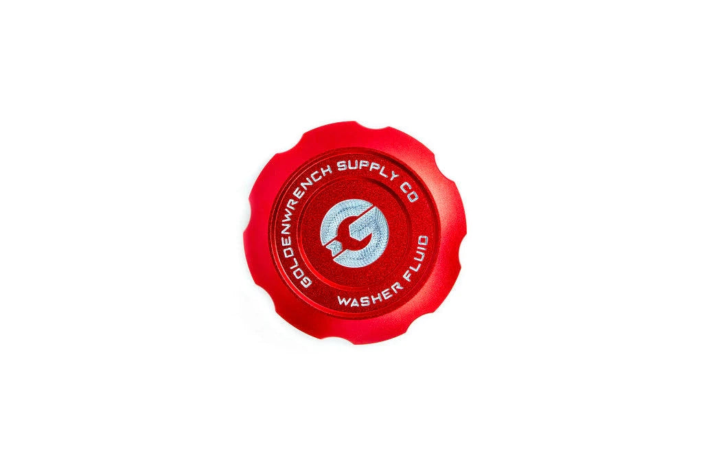 Goldenwrench Blackline Performance BMW M Car E9X / F95 / Mini Washer Fluid Cap - Edition Red-Exterior-Silicon Valley Bimmer