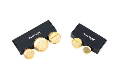 Goldenwrench Blackline Performance BMW M Car (S55) CCB Gold Cap Set-Exterior-Silicon Valley Bimmer