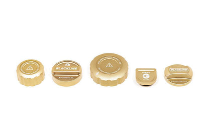 Goldenwrench Blackline Performance BMW M Car (S63 / S68) Engine Cap Cover Set - CCB Gold Cap Complete Set-Exterior-Silicon Valley Bimmer