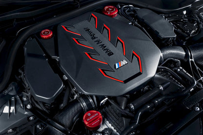 Goldenwrench Blackline Performance BMW M Car (S63 / S68) Engine Cap Cover Set - Edition Red-Exterior-Silicon Valley Bimmer