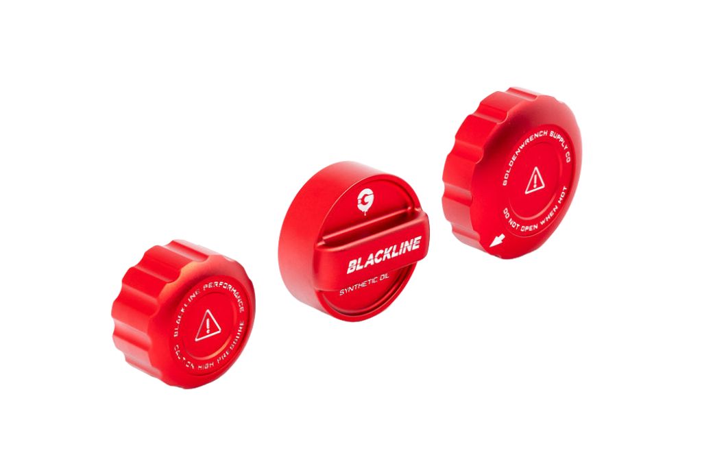 Goldenwrench Blackline Performance BMW M Car (S63 / S68) Engine Cap Cover Set - Edition Red-Exterior-Silicon Valley Bimmer