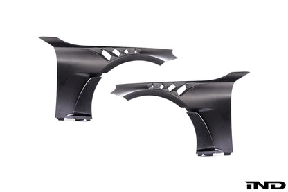 Alpha-N G87 M2 Carbon Vented Front Fender Set - V4 with Blades