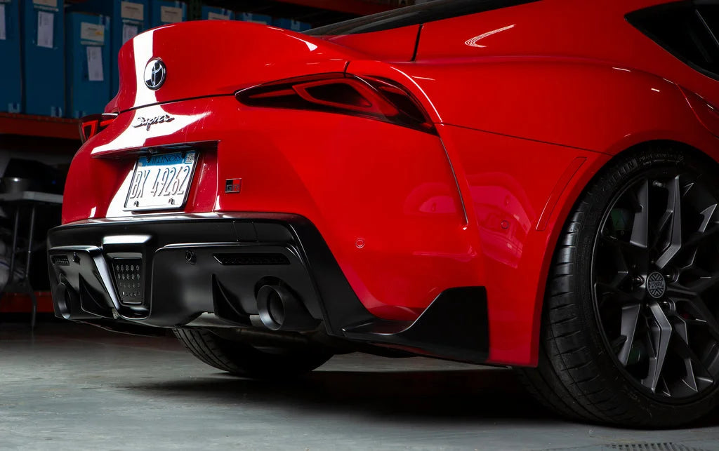 IND A90 Supra Exhaust Tip Set - Matte Black-Exhaust-Silicon Valley Bimmer