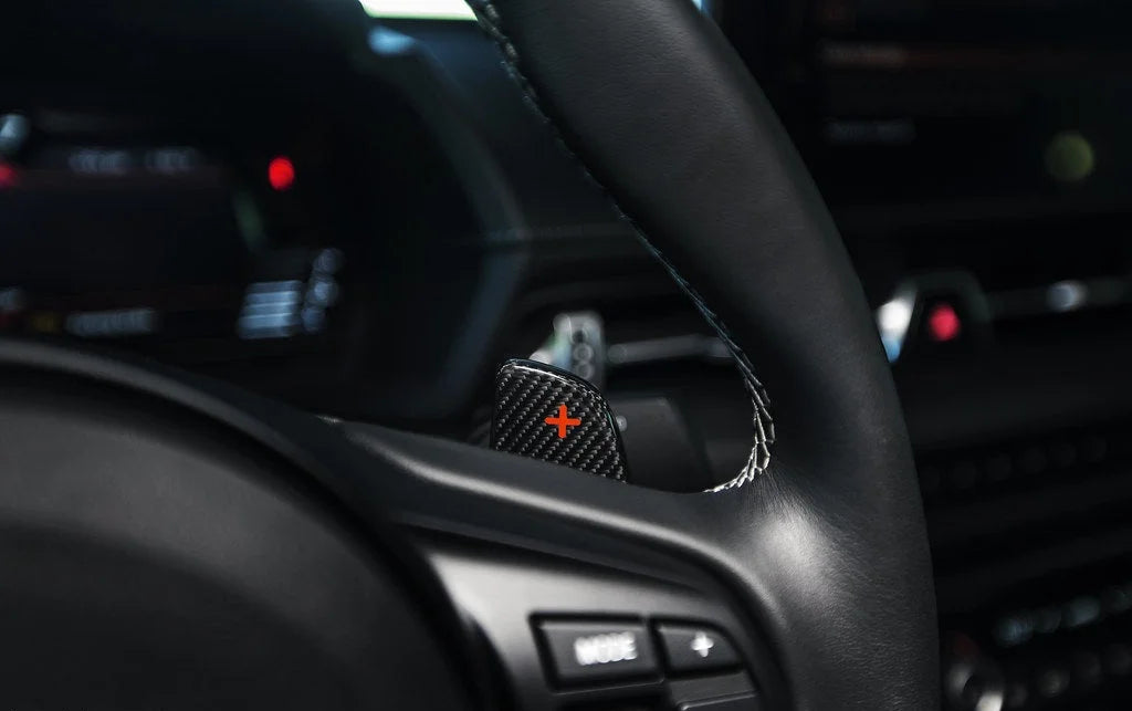 IND A90 Supra Performance Carbon Shift Paddle Set-Interior-Silicon Valley Bimmer