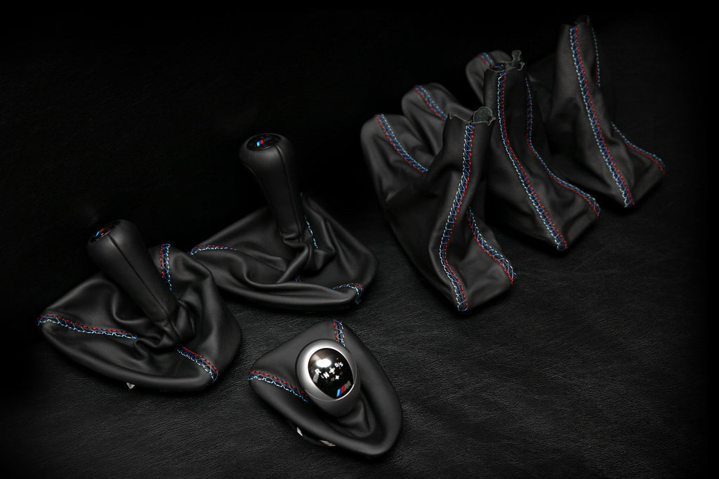 IND E9X M3 Tri-Color Leather Shift Boot-Interior-Silicon Valley Bimmer