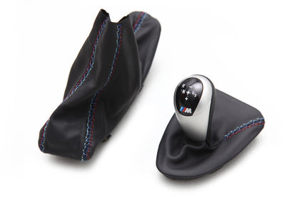 IND E9X M3 Tri-Color Leather Shift Boot-Interior-Silicon Valley Bimmer