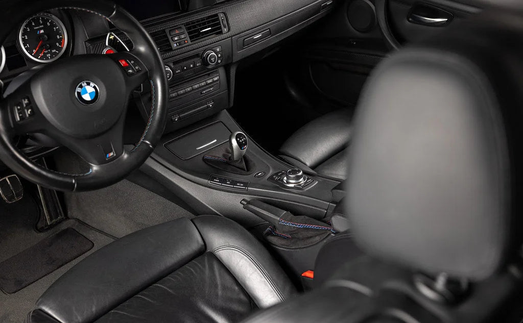 IND E9X M3 Tri-Color Stitched Alcantara Shift Boot Set-Interior-Silicon Valley Bimmer