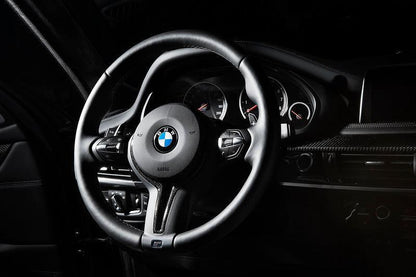 IND F-Chassis Carbon Steering Wheel Trim-Interior-Silicon Valley Bimmer