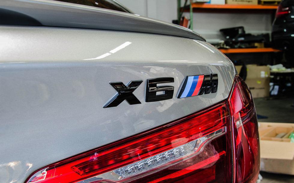 IND F86 X6M Painted Trunk Emblem-Exterior-Silicon Valley Bimmer