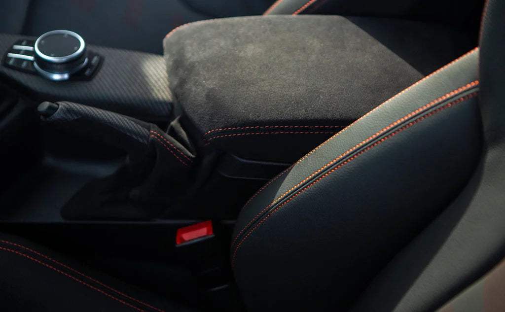 IND F87 M2 Alcantara Stitched Armrest-Interior-Silicon Valley Bimmer