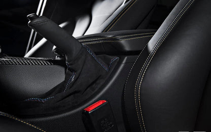 IND F8X M3 / M4 M Tri-Color Alcantara E-Brake Boot-Interior-Silicon Valley Bimmer