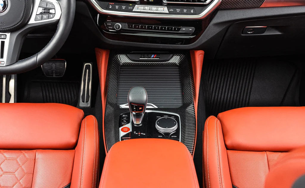 Indiv F97 X3M / F98 X4M LCI Carbon Center Console Trim - LHD-Interior-Silicon Valley Bimmer