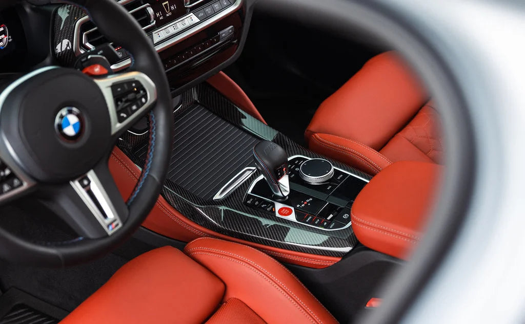 Indiv F97 X3M / F98 X4M LCI Carbon Center Console Trim - LHD-Interior-Silicon Valley Bimmer