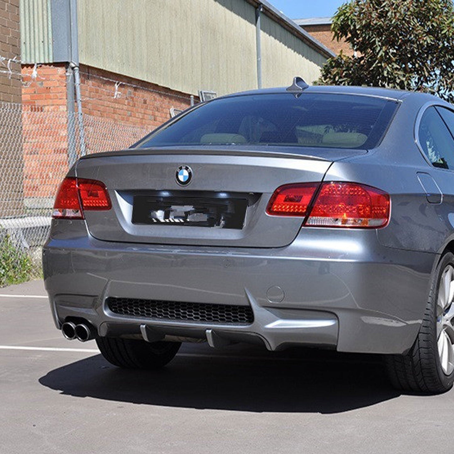 M3 Designed E92 Rear Bumper Single Exit-Exterior-Silicon Valley Bimmer