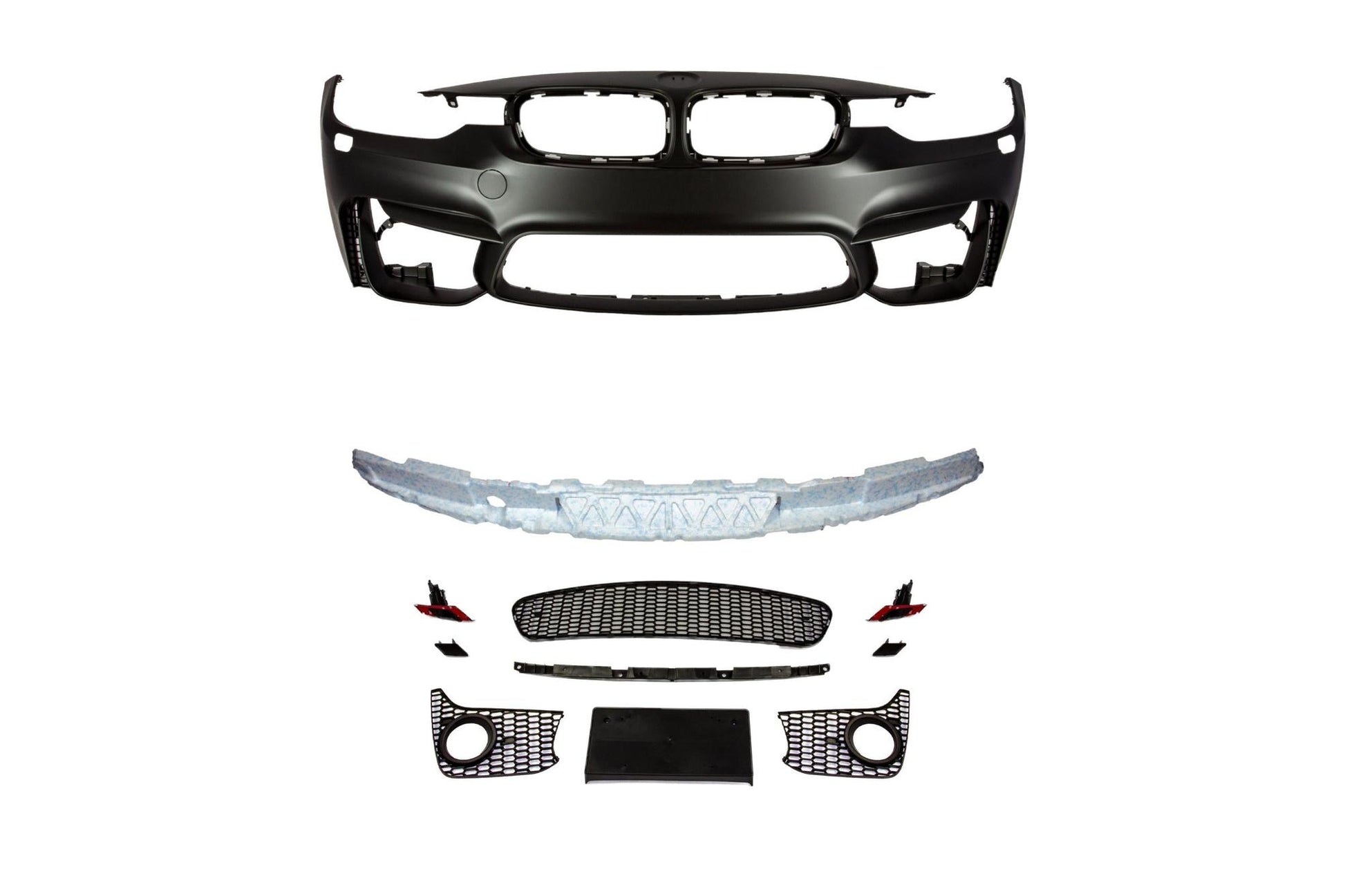 M3 Designed F30 Fog Front Bumper-Exterior-Silicon Valley Bimmer