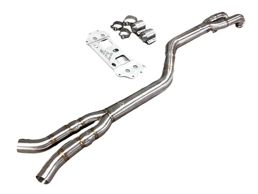 MAD BMW G87 M2 S58 Non-Resonated Single Midpipe (Brace Included)-Exhaust-Silicon Valley Bimmer