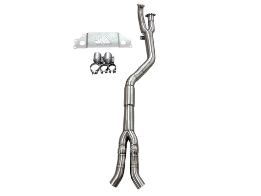 MAD BMW G87 M2 S58 Resonated Single Midpipe (Brace Included)-Exhaust-Silicon Valley Bimmer